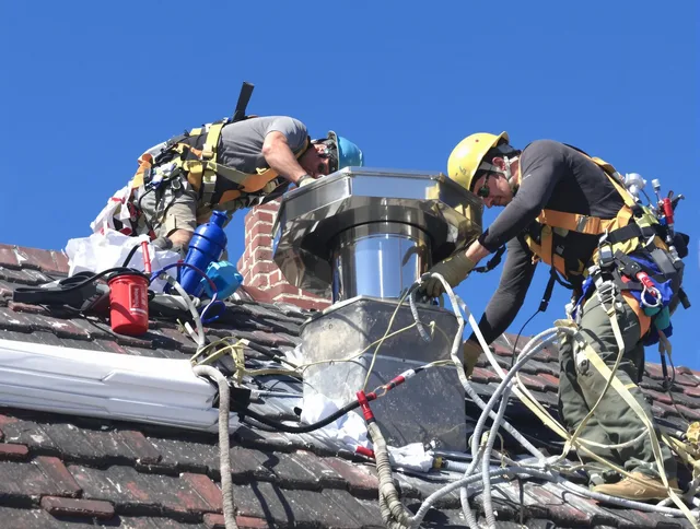 Protective chimney cap installed by Monrovia Chimney Sweep in Monrovia, CA