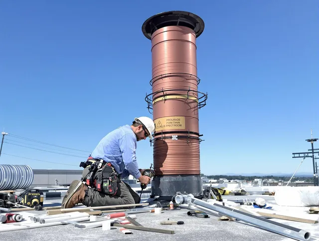 Installed chimney liner by Monrovia Chimney Sweep in Monrovia, CA