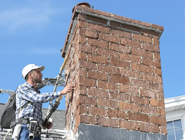 Brickwork for a chimney rebuild by Monrovia Chimney Sweep in Monrovia, CA