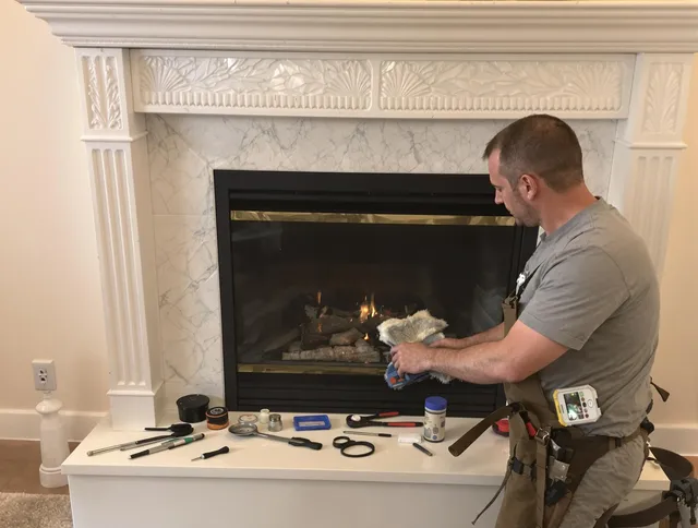 Monrovia Chimney Sweep performing fireplace maintenance in Monrovia, CA