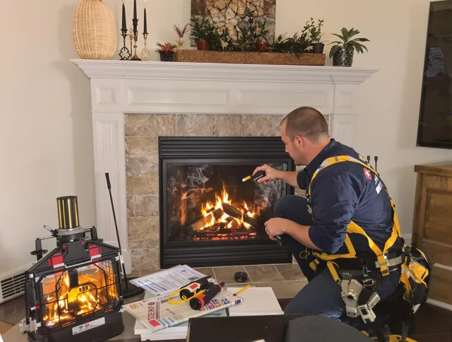 Safety-focused fireplace inspection by Monrovia Chimney Sweep in Monrovia, CA