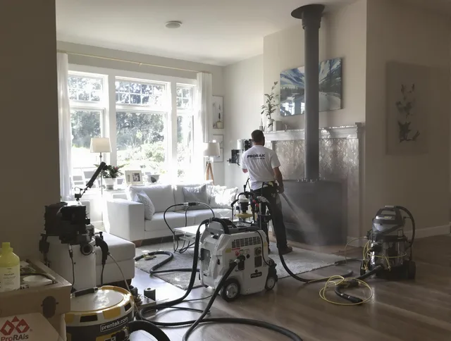 Soot removal service by Monrovia Chimney Sweep for a fireplace in Monrovia, CA